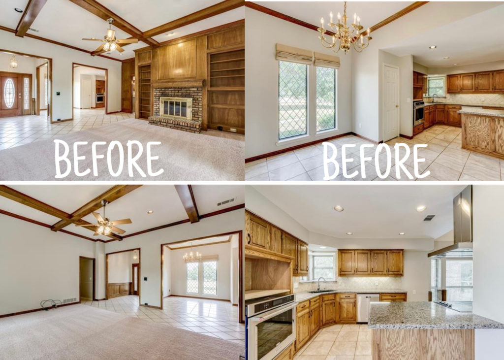 Our "before" images of the farmhouse renovation.