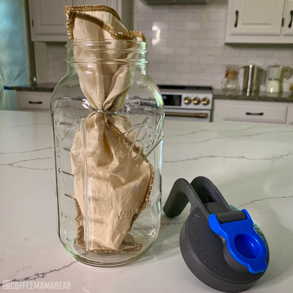 The Coffee Sock, 64oz Mason Jar, and Lid with Handle